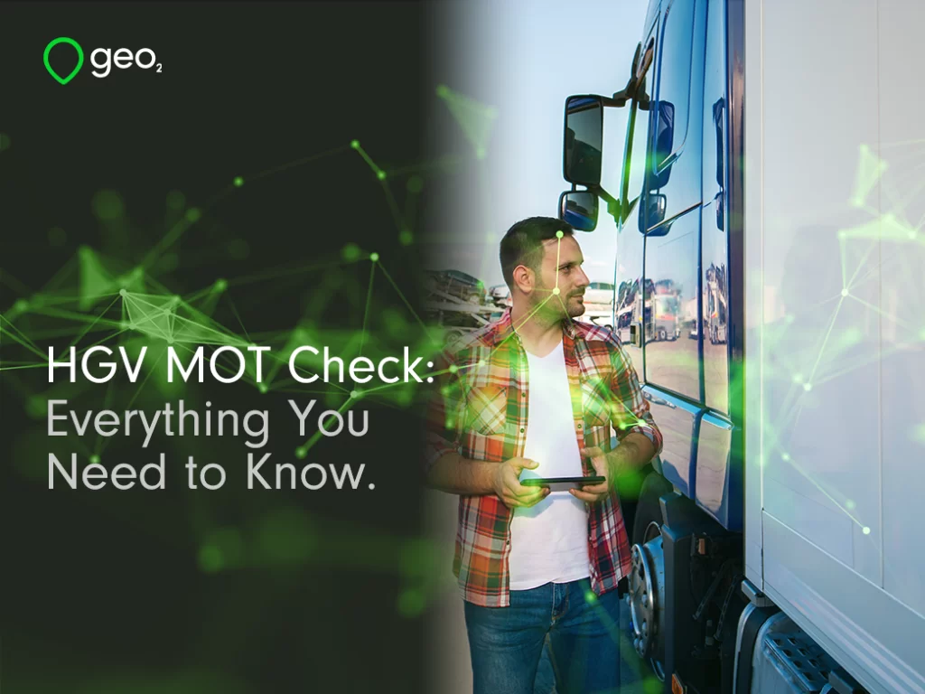 HGV MOT Check: Everything you need to know title page with man looking at lorry with green plexus overlayed